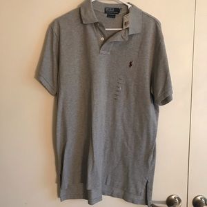 NWT Ralph Lauren gray polo size L